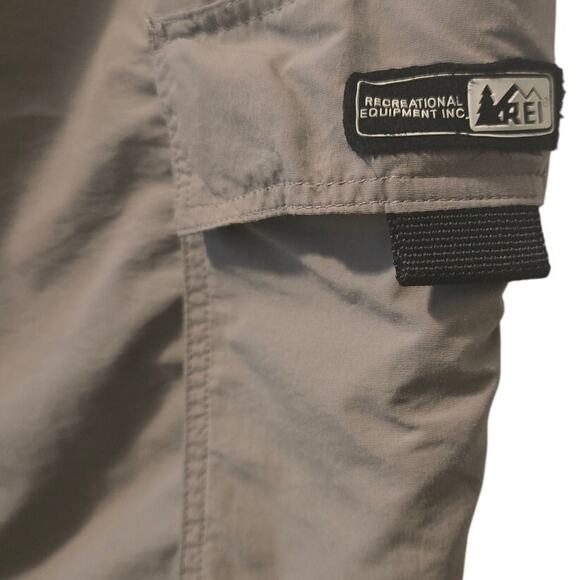 REI Athletic Hiking Walking Zip off Shorts Tan Belted Women's Pants 10 - Picture 4 of 7